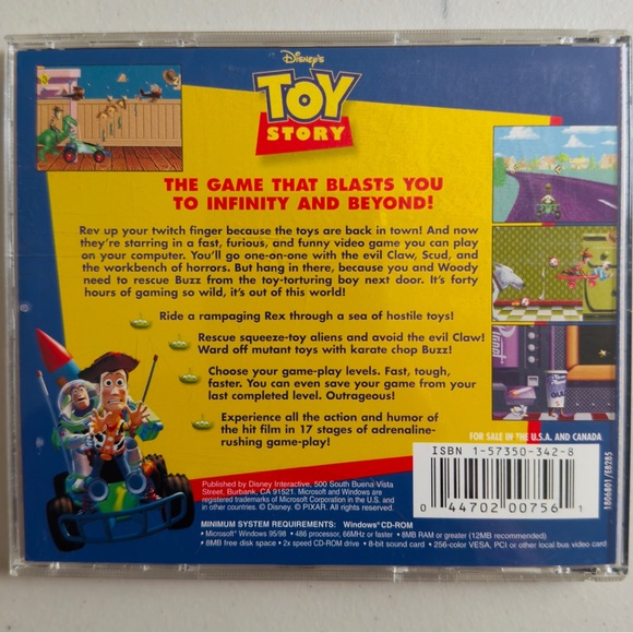 Vintage Disney Pixar Toy Story CD ROM Game. - Picture 2 of 4